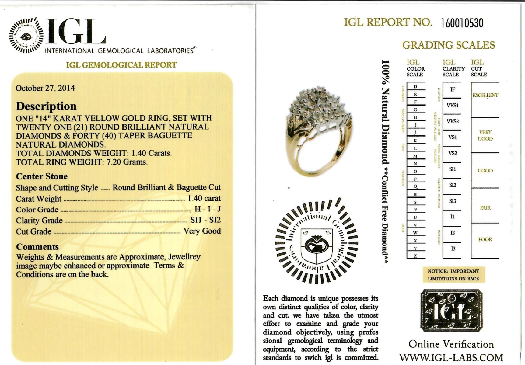 Yellow & White Gold Mix Cut Diamond Ring - 1.40ct-11794