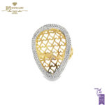 Yellow Gold Brilliant Cut Diamond Heart Shape Ring - 0.80ct-0