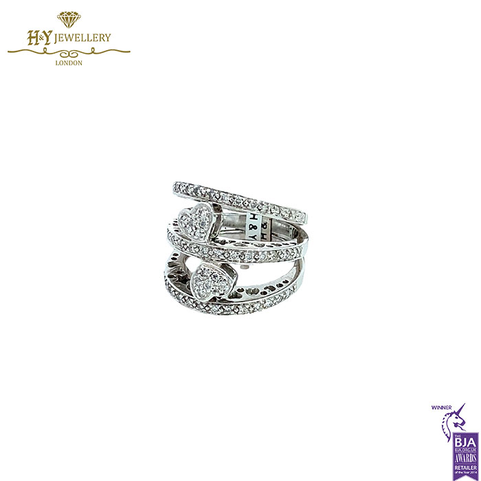 White Gold Brilliant Cut Diamond Ring - 0.62ct-17623