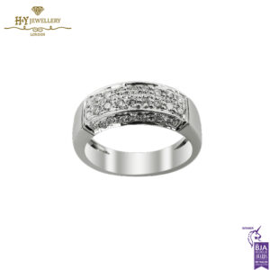 White Gold Brilliant Cut Diamond Wedding Ring - 0.95ct-0