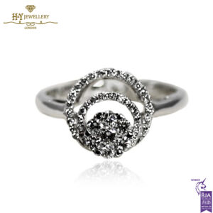 White Gold Brilliant Cut Diamond Engagement Ring - 0.45 ct-0