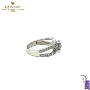 White Gold Brilliant Cut Diamond Ring - 0.88ct-17730