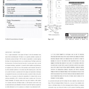 White Gold Brilliant Cut Diamond Ring - 0.40ct-11788