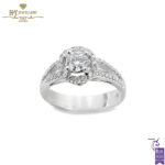 White Gold Brilliant Cut Diamond Ring - 0.40ct-0