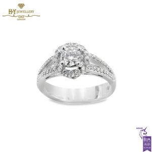 White Gold Brilliant Cut Diamond Ring - 0.40ct-0
