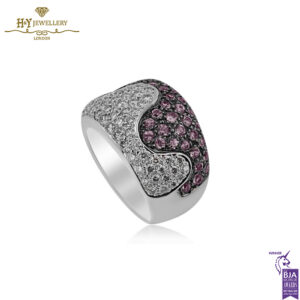 White Gold Round Cut Tourmaline Diamond Ring - 2.61ct-14044