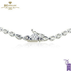 White Gold Pear & Brilliant Cut Fancy Yellow & Colorless Diamond Flower Shape Necklace - 11.12ct-15029