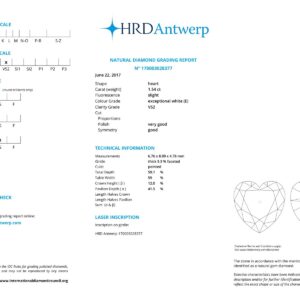 White Gold Heart Cut & Brilliant Cut Diamond Engagement Ring - 2.04ct-9678