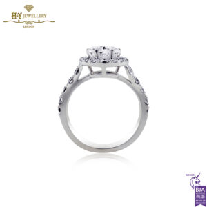 White Gold Heart Cut & Brilliant Cut Diamond Engagement Ring - 2.04ct-13829