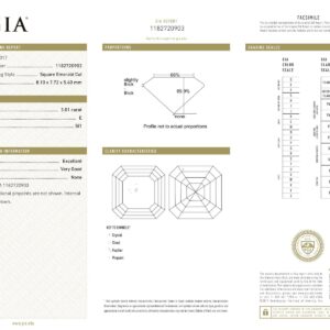 White Gold Asscher & Trapeze Cut Diamond Ring - 3.58ct-14030