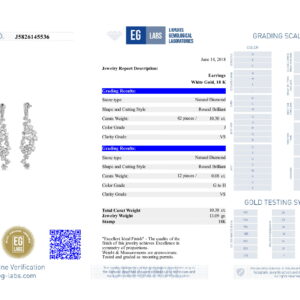 White Gold Brilliant Cut Diamond Earrings - 10.38ct-6013