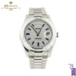Rolex Day-Date White Gold with Aftermarket Diamond & Sapphires - ref 218239-0