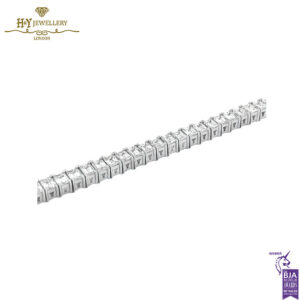 White Gold Emerald Cut Diamond Tennis Bracelet - 14.74ct-13681