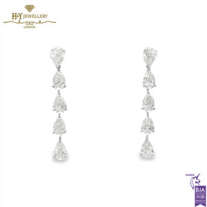 White Gold Pear Cut Diamond Necklace - 38.75ct-15616