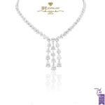 White Gold Pear Cut Diamond Necklace - 38.75ct-0