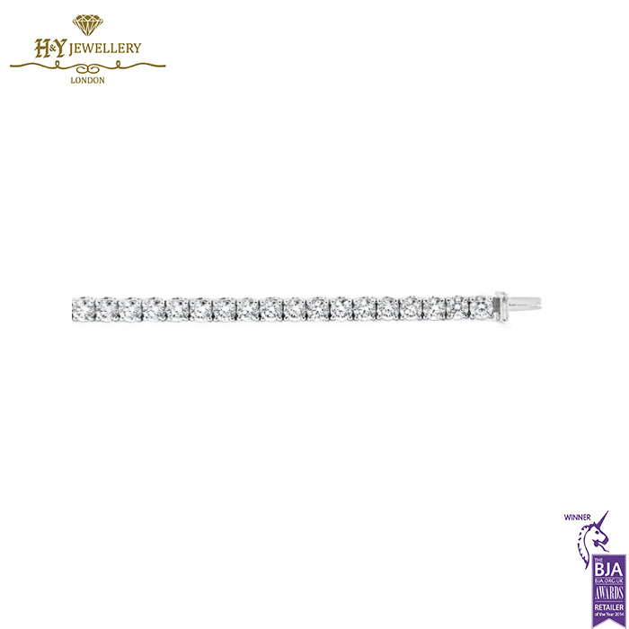 White Gold Brilliant Cut Diamond Tennis Bracelet - 8.90 ct-13722