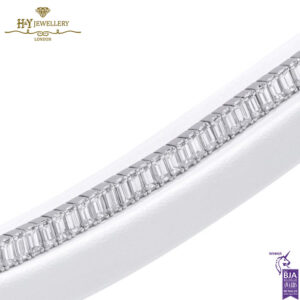 White Gold Emerald Cut Diamond Tennis Bracelet - 8.79ct-16269