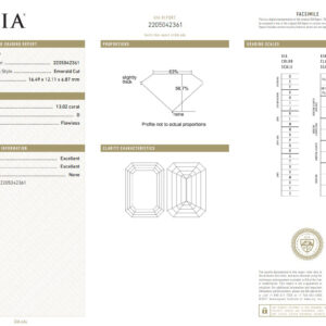 Graff Emerald Cut Diamond Promise Ring with Tapered Baguette Diamond Shoulders - 14.19ct-10797