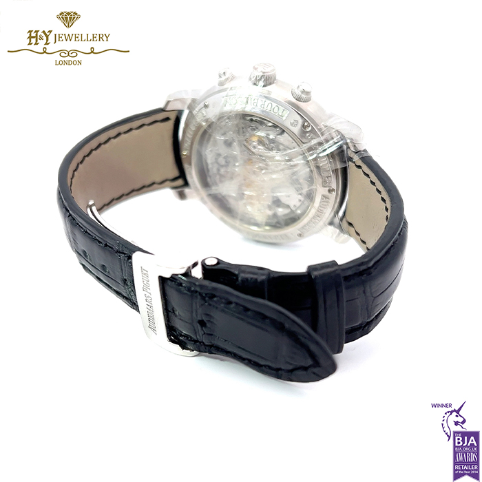Audemars Piguet Jules Minute Repeater Tourbillon Chronograph Platinum {DISCONTINUED} - ref 26050PT.OO.D002CR.01-15187