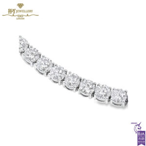 White Gold Brilliant Cut Diamond Tennis Bracelet - 6.02ct-13686