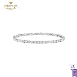 White Gold Brilliant Cut Diamond Tennis Bracelet - 10.44ct-0