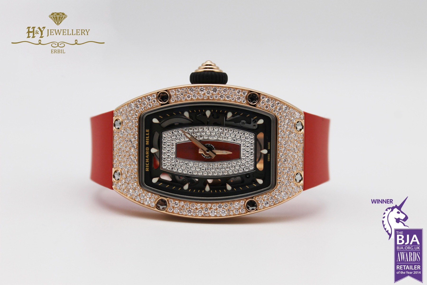 Richard Mille Ladies Automatic Winding Rose Gold w/ Factory Diamonds Ref - RM07-01 -9970