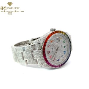 Rolex Datejust Stainless Steel Aftermarket Diamonds & Gemstones - ref 126300-12243