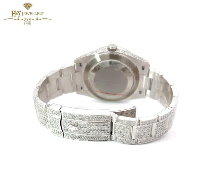 Rolex Datejust Stainless Steel Aftermarket Diamonds & Gemstones - ref 126300-12235