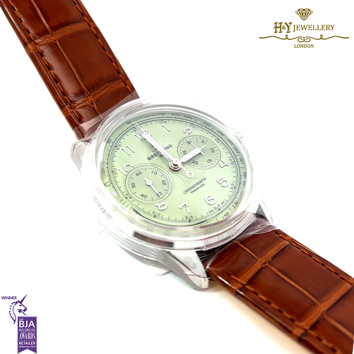 Breitling Premier B09 Chronograph Pistachio Green Stainless Steel - ref AB0930D31L1P1-15590