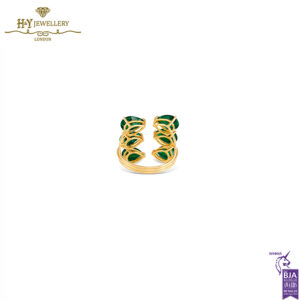 House Of Meraki Sage Yellow Gold Natural Zambian Emeralds Handcrafted Ring - 2.07ct-15630