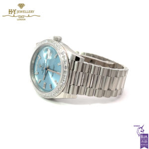 Rolex Day-Date 40 Platinum with Factory Diamonds - 228396TBR-15877