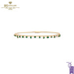 House Of Meraki Yellow Gold Peacock Choker Natural Zambian Emerald & Diamond - 3.05ct -0