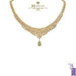 Yellow Gold Pear Cut Fancy Diamond & Mix Cut Yellow Diamond Necklace - 48.80ct-0