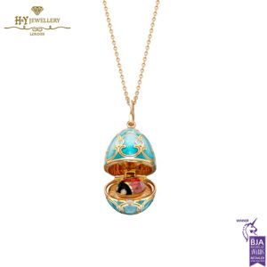 Fabergé Heritage Yellow Gold Diamond & Turquoise Guilloché Enamel Ladybird Surprise Locket-0