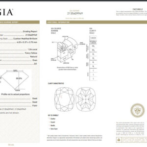 White Gold Cushion Cut Fancy Yellow & Round Cut White Diamond Ring - 2.27ct -10779