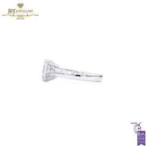 White Gold Emerald Cut & Epaulette Cut Diamond Ring - 2.48ct-14724