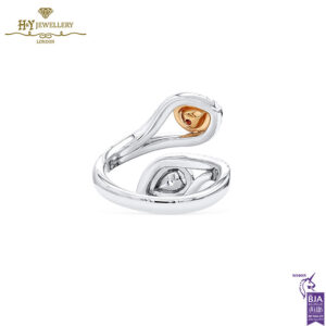 White Gold Pear Cut Light Blue & Pink Diamond Ring - 1.35ct-15442