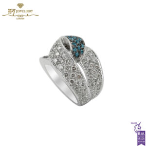 White Gold Brilliant Cut Topaz & Brilliant Cut Diamond Ring - 1.36 ct-14070