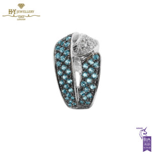 White Gold Brilliant Cut Topaz & Brilliant Cut Diamond Ring - 1.36 ct-14071