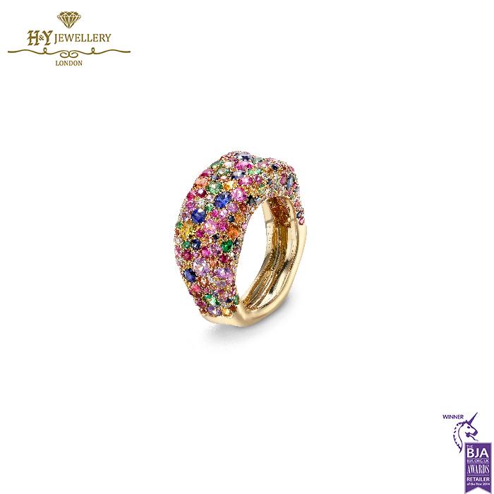 Fabergé Emotion Yellow Gold & Multicoloured Gemstone Petite Ring-0 Fabergé Emotion Yellow Gold & Multicoloured Gemstone Petite Ring-0