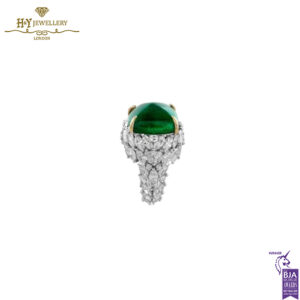 House Of Meraki The Amelia Ring - Zambian Emerald & Diamond - 24.84 ct-13923