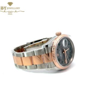 Rolex Datejust Rose Gold & Steel "Wimbledon" Slate Roman Dial - ref 126231-12179