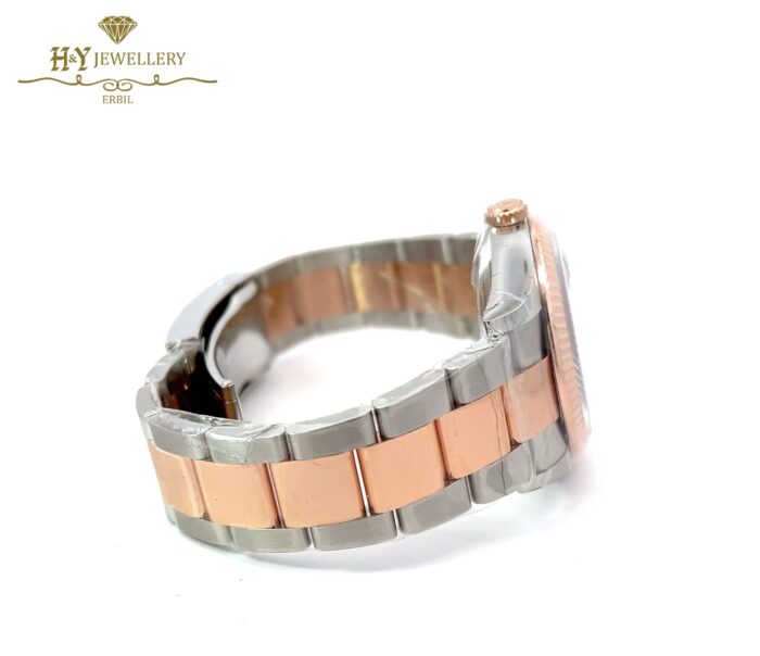 Rolex Datejust Rose Gold & Steel "Wimbledon" Slate Roman Dial - ref 126231-12182