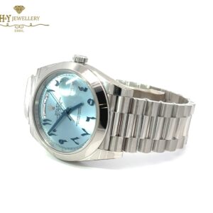 Rolex Day-Date Platinum Arabic Numerals { DISCONTINUED } - ref 228206-12078