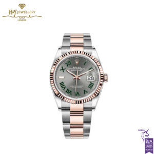 Rolex Datejust Rose Gold & Steel "Wimbledon" Slate Roman Dial - ref 126231-0