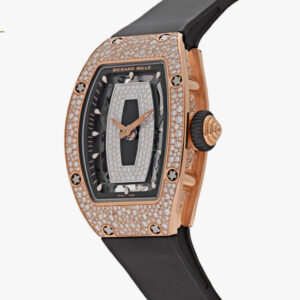 Richard Mille Ladies' Rose Gold Onyx Snow Diamond Setting - ref RM07-01 -11059