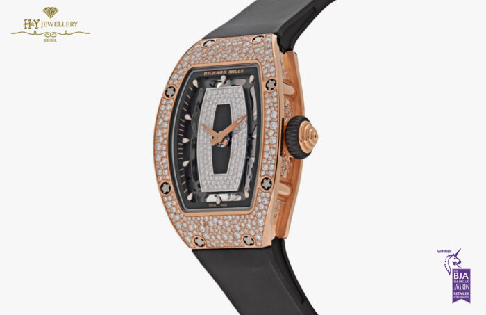 Richard Mille Ladies' Rose Gold Onyx Snow Diamond Setting - ref RM07-01 -11059