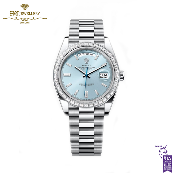 Rolex Day-Date Platinum with Factory Diamonds - ref M228396TBR-0002-0