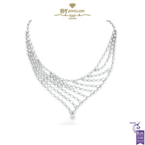 White Gold Pear Cut Diamond Layer Design - 56.65ct-0