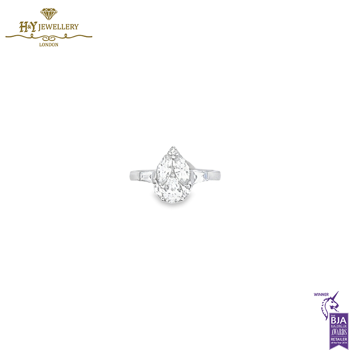 White Gold Pear Cut Diamond Layer Design - 56.65ct-14266